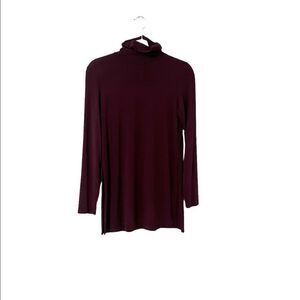 🟢Dex Maroon Long Sleeve Turtleneck Lightweight Top Size M